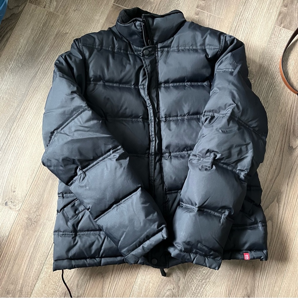 EDC by Esprit Black Puffer Down/Feather Jacket. Women’s size Large